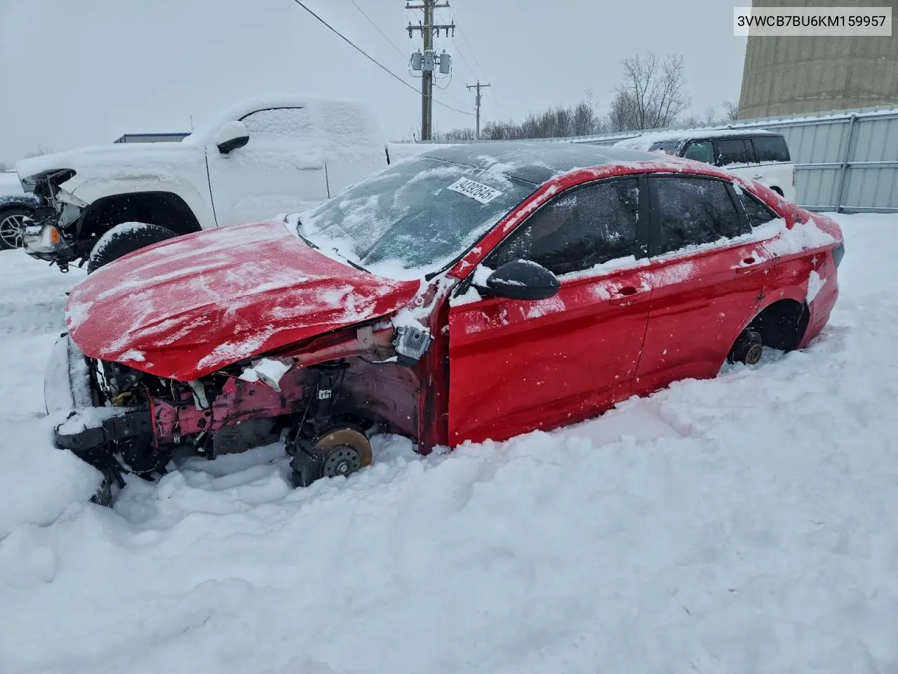 3VWCB7BU6KM159957 2019 Volkswagen Jetta S