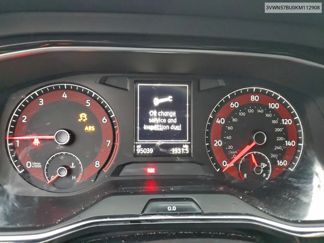 3VWN57BU0KM112908 2019 Volkswagen Jetta S