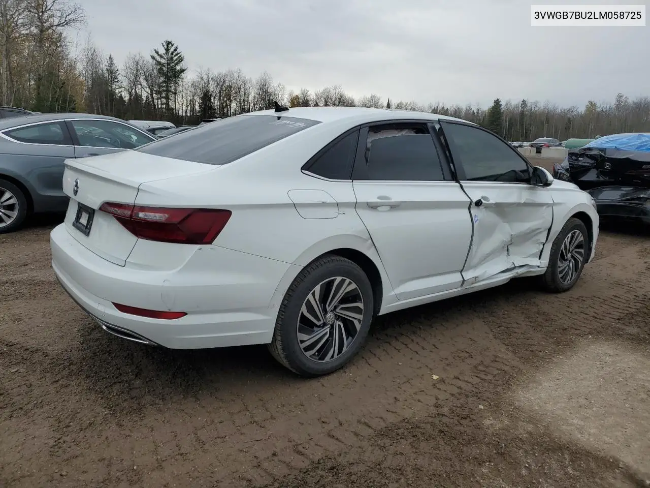 3VWGB7BU2LM058725 2020 Volkswagen Jetta Sel Premium