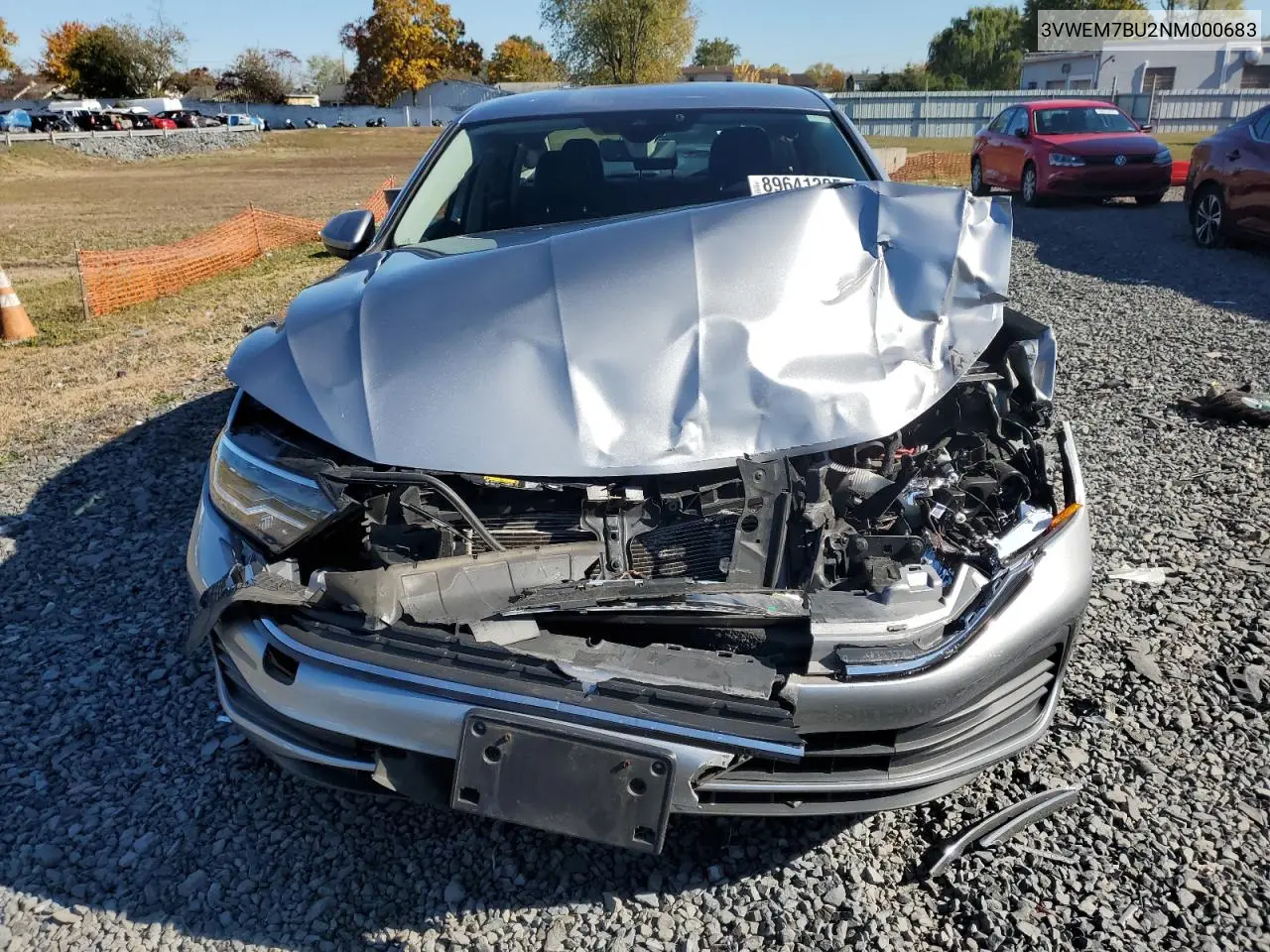 3VWEM7BU2NM000683 2022 Volkswagen Jetta Se