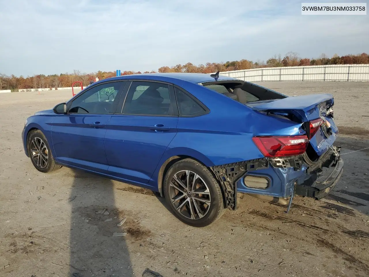 3VWBM7BU3NM033758 2022 Volkswagen Jetta Sport
