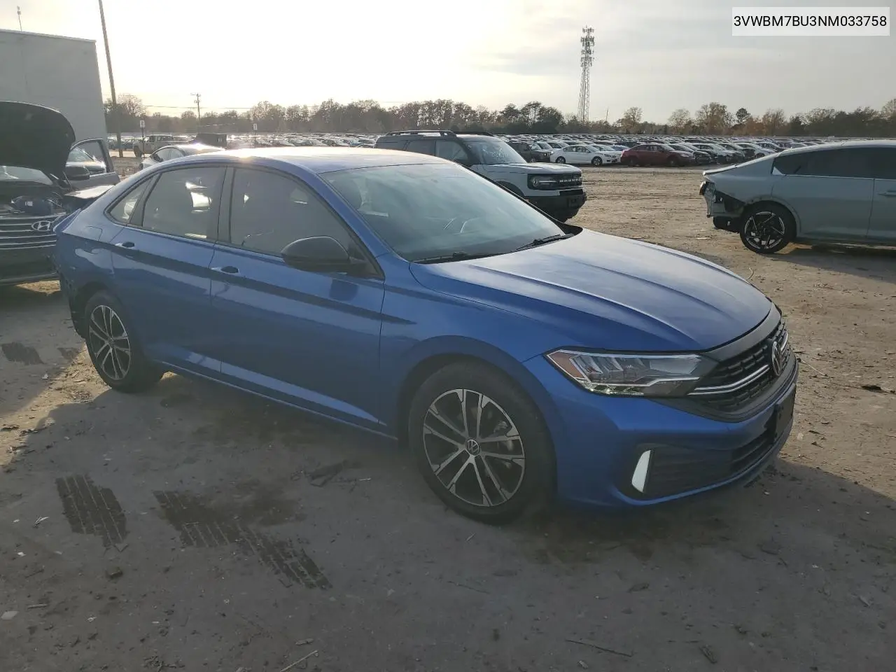 3VWBM7BU3NM033758 2022 Volkswagen Jetta Sport