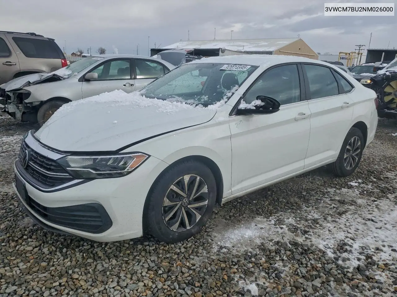 3VWCM7BU2NM026000 2022 Volkswagen Jetta S