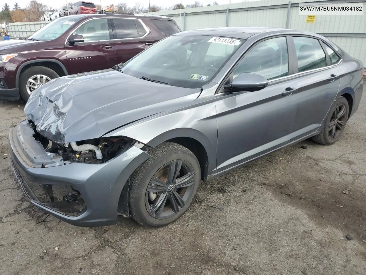 3VW7M7BU6NM034182 2022 Volkswagen Jetta Se