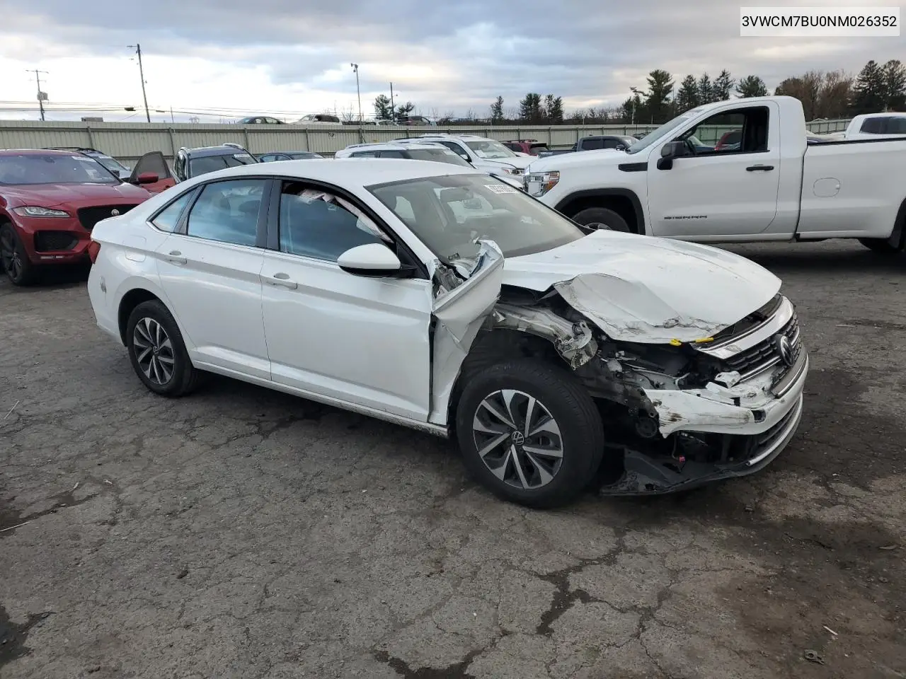 3VWCM7BU0NM026352 2022 Volkswagen Jetta S