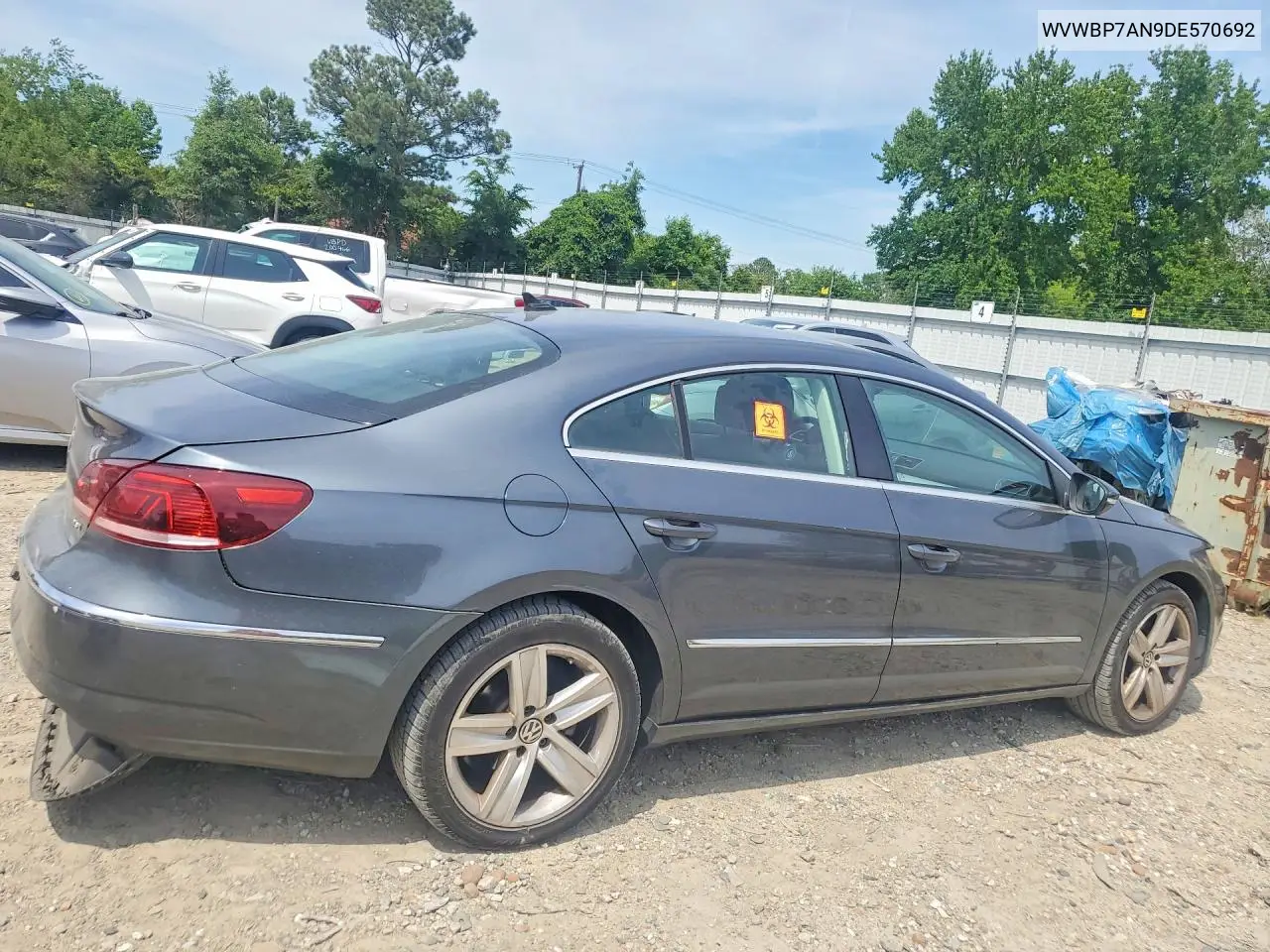 2013 Volkswagen Cc Sport VIN: WVWBP7AN9DE570692 Lot: 56540096