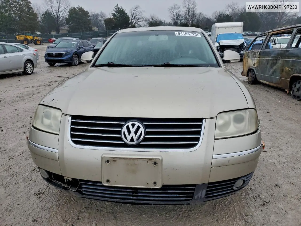WVWRH63B04P197233 2004 Volkswagen Passat Glx