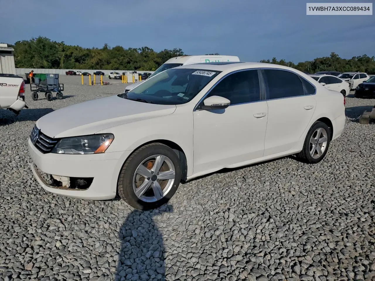 1VWBH7A3XCC089434 2012 Volkswagen Passat Se