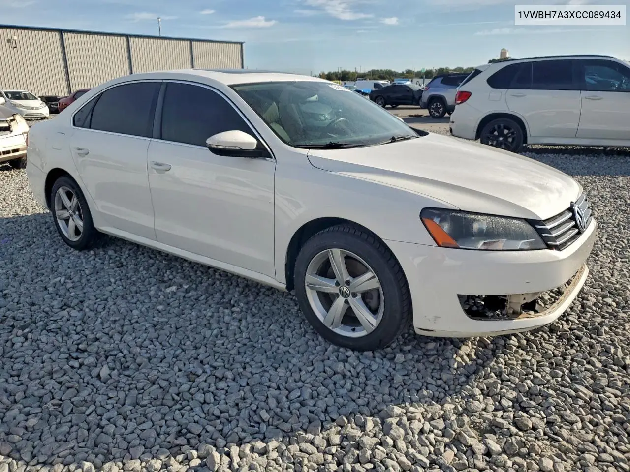 1VWBH7A3XCC089434 2012 Volkswagen Passat Se