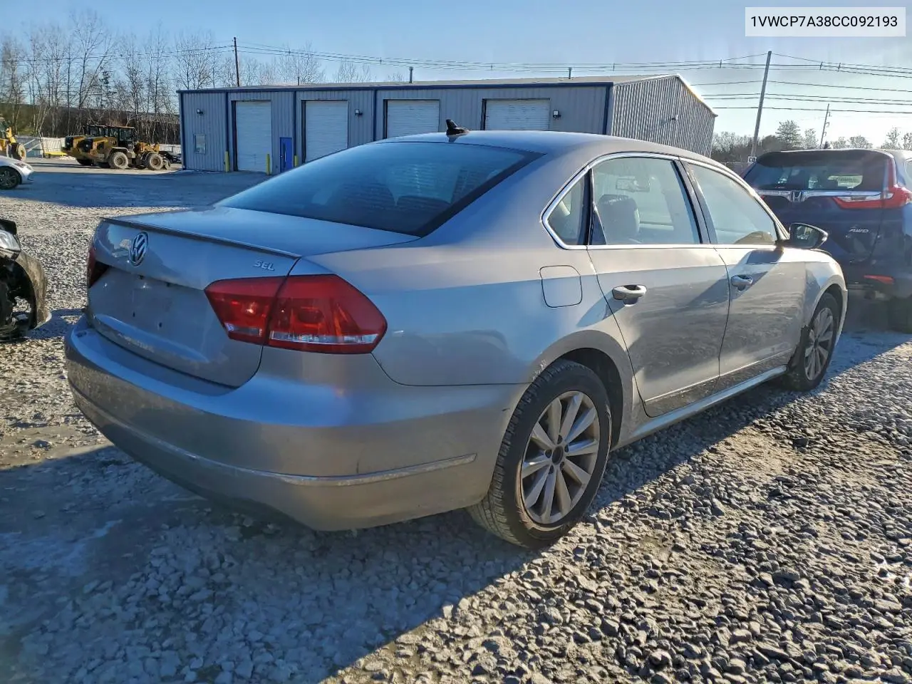 1VWCP7A38CC092193 2012 Volkswagen Passat Sel