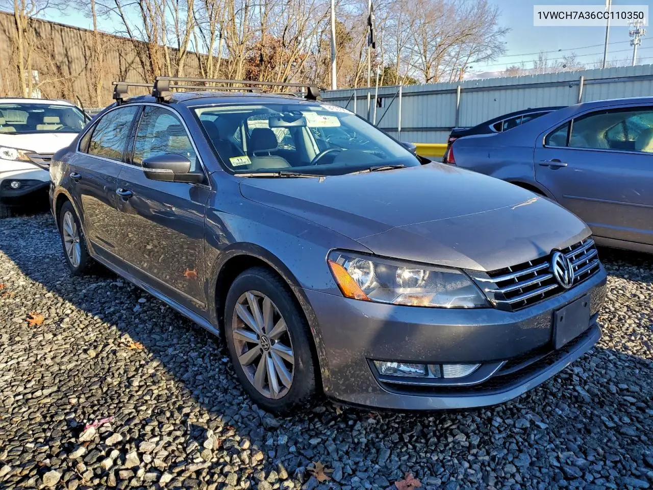 1VWCH7A36CC110350 2012 Volkswagen Passat Sel