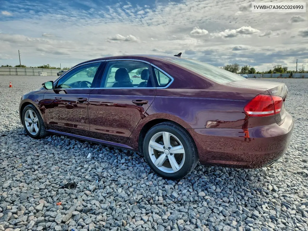 1VWBH7A36CC026993 2012 Volkswagen Passat Se