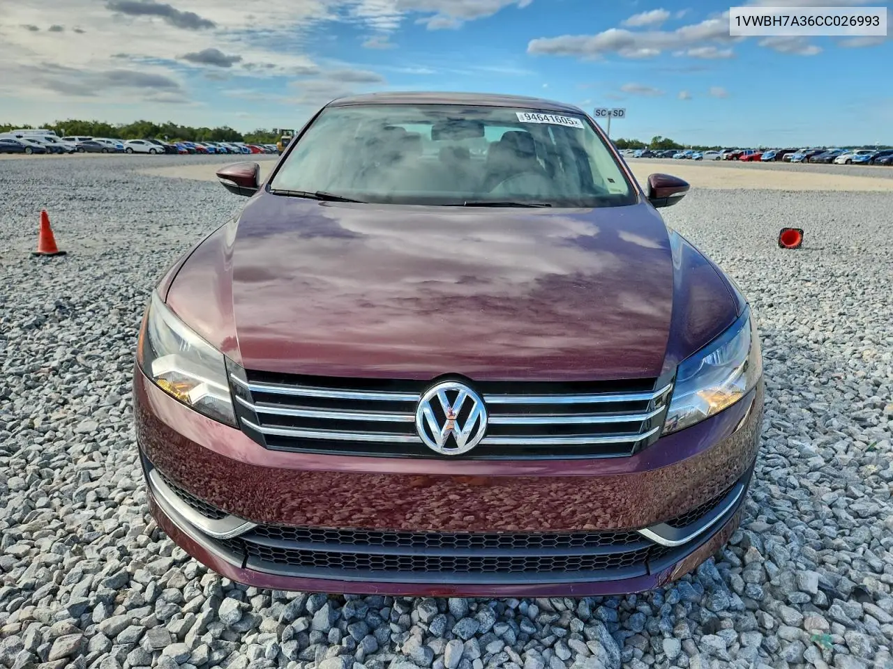 1VWBH7A36CC026993 2012 Volkswagen Passat Se