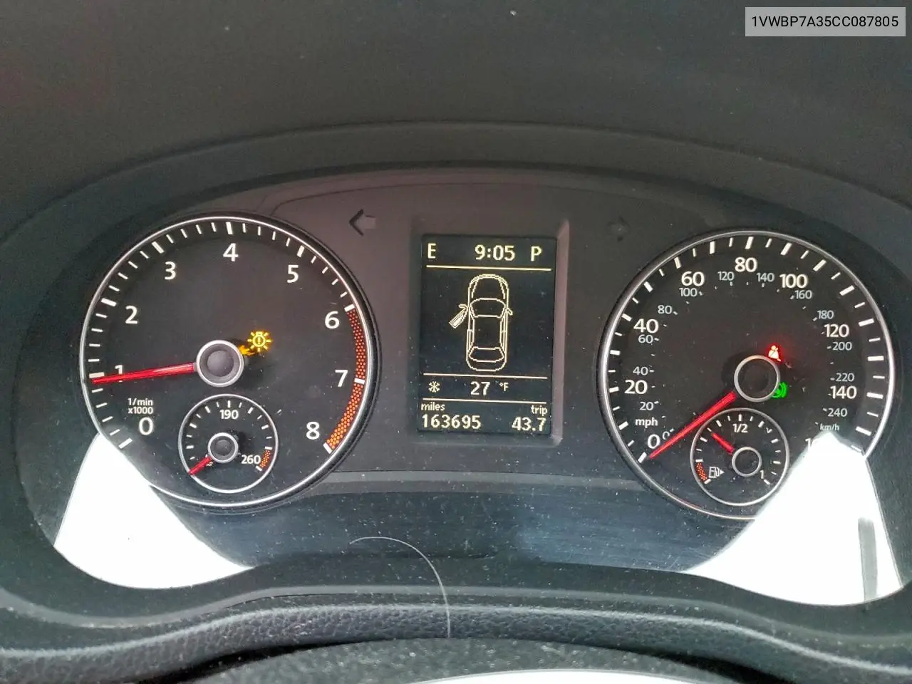1VWBP7A35CC087805 2012 Volkswagen Passat Se