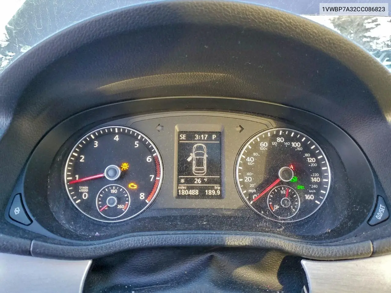 1VWBP7A32CC086823 2012 Volkswagen Passat Se