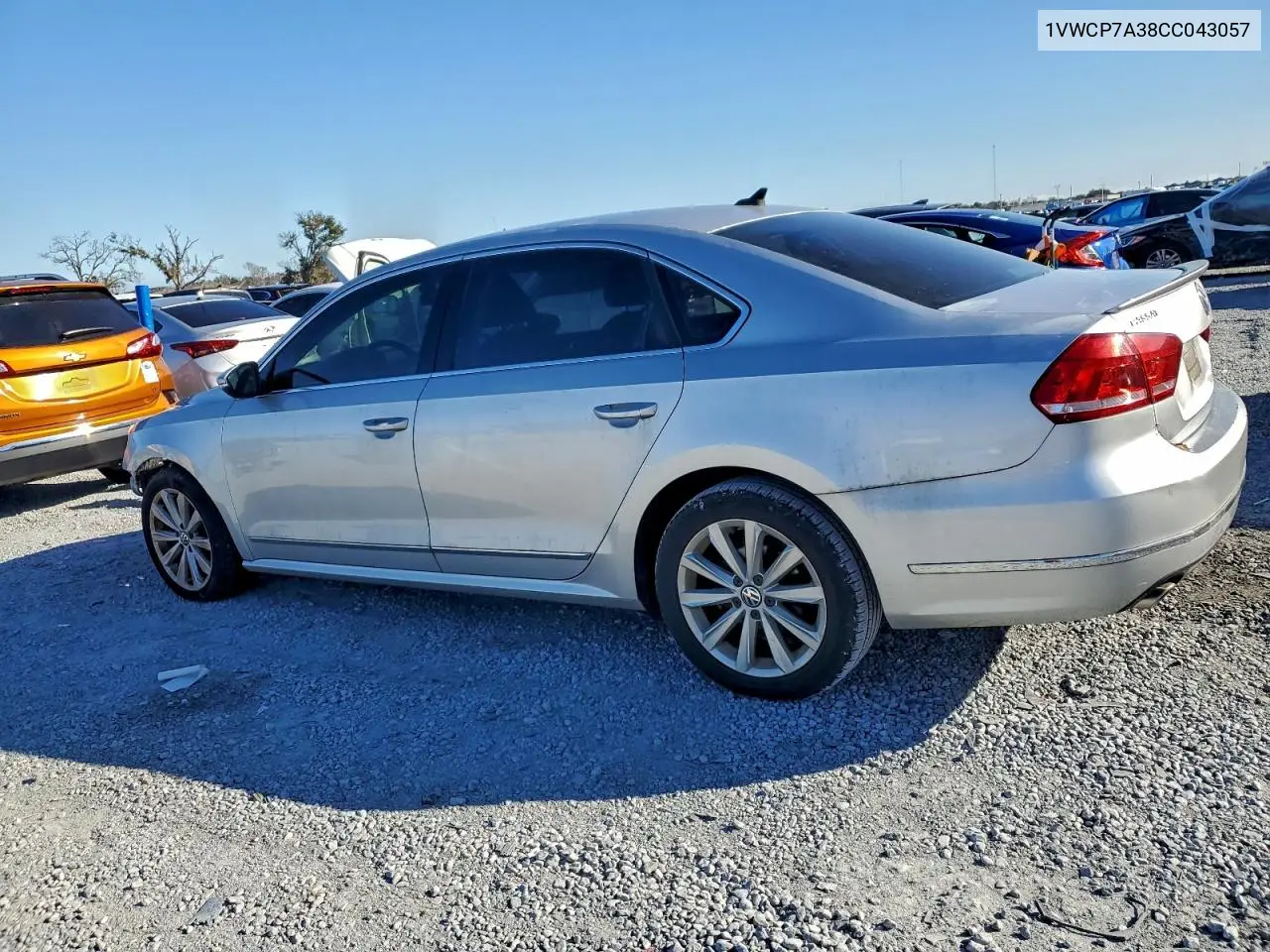 1VWCP7A38CC043057 2012 Volkswagen Passat Sel