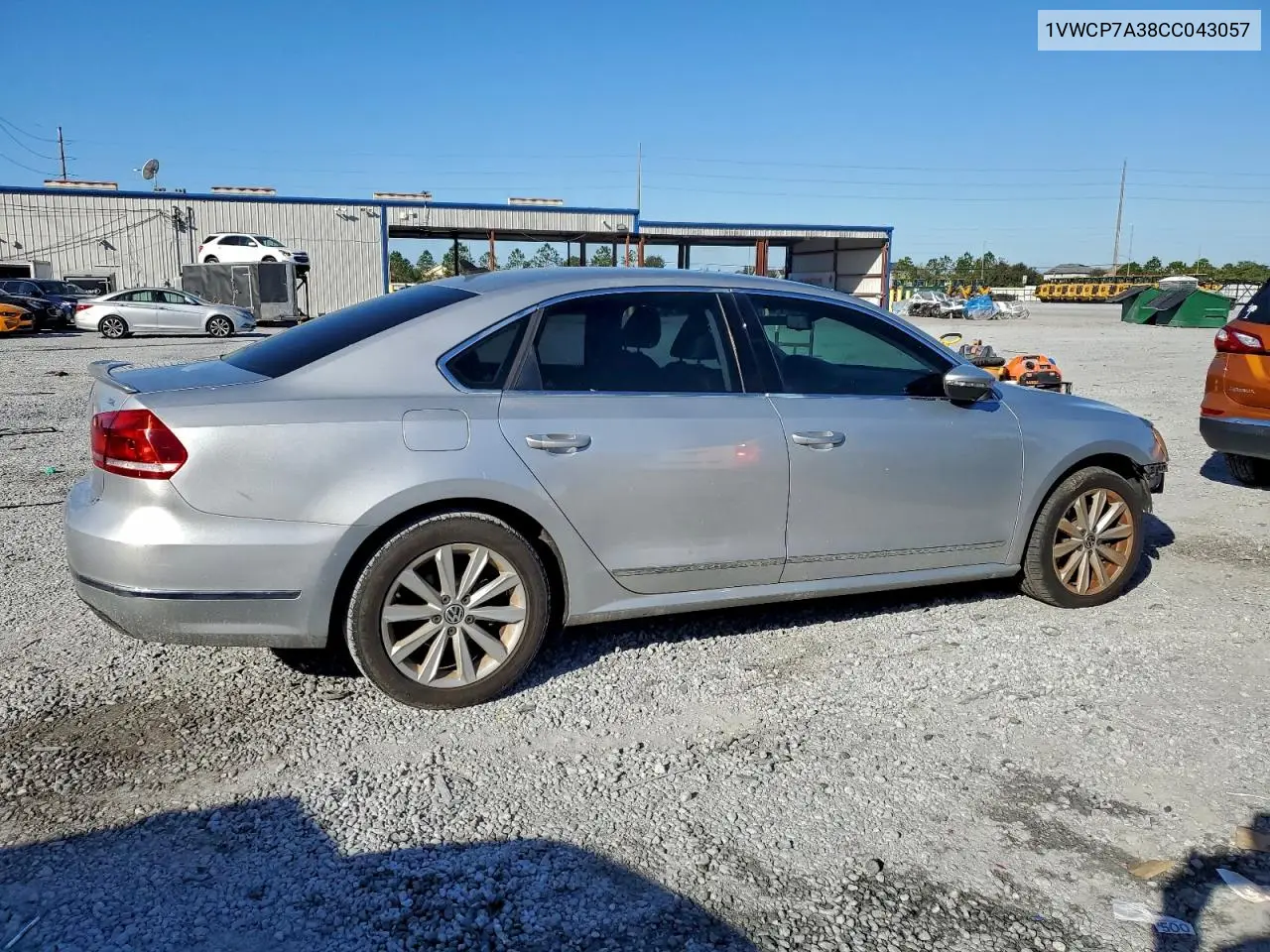 1VWCP7A38CC043057 2012 Volkswagen Passat Sel