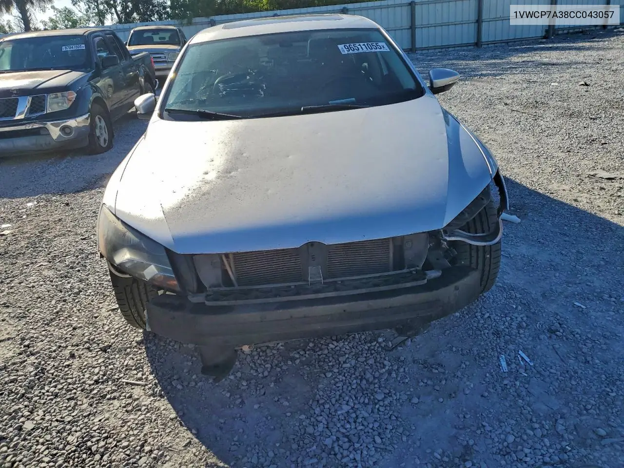 1VWCP7A38CC043057 2012 Volkswagen Passat Sel