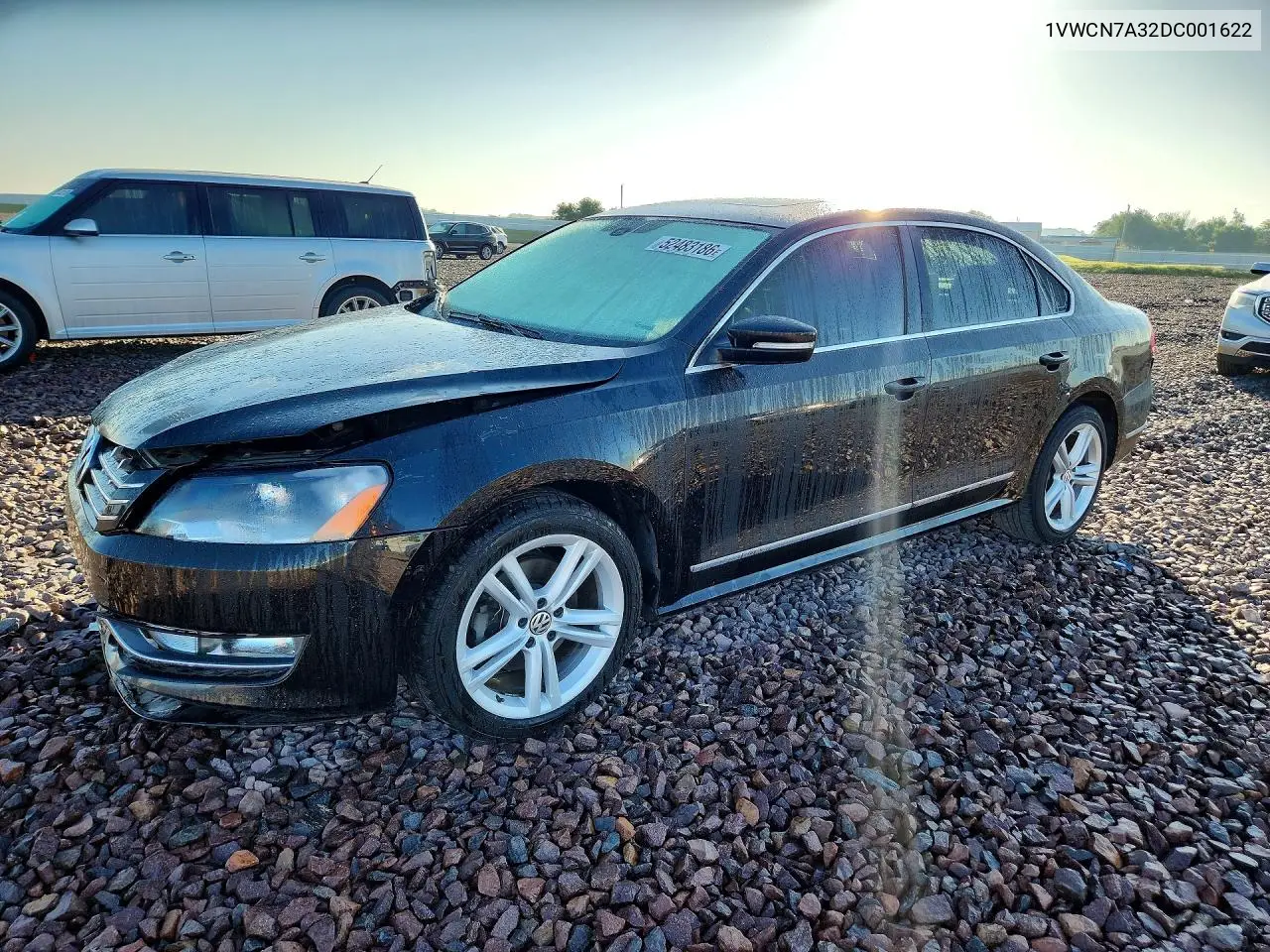 1VWCN7A32DC001622 2013 Volkswagen Passat Sel