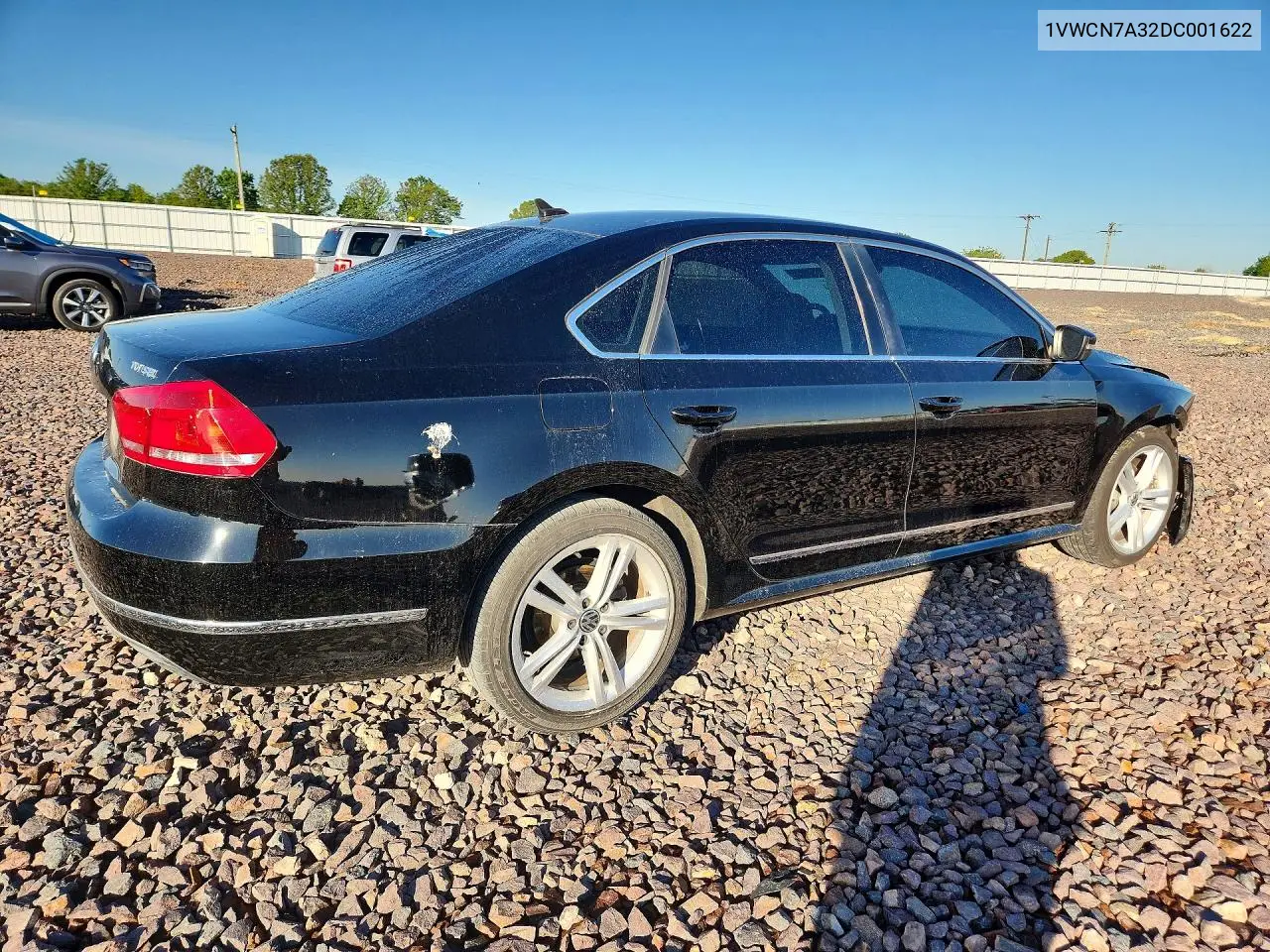 1VWCN7A32DC001622 2013 Volkswagen Passat Sel