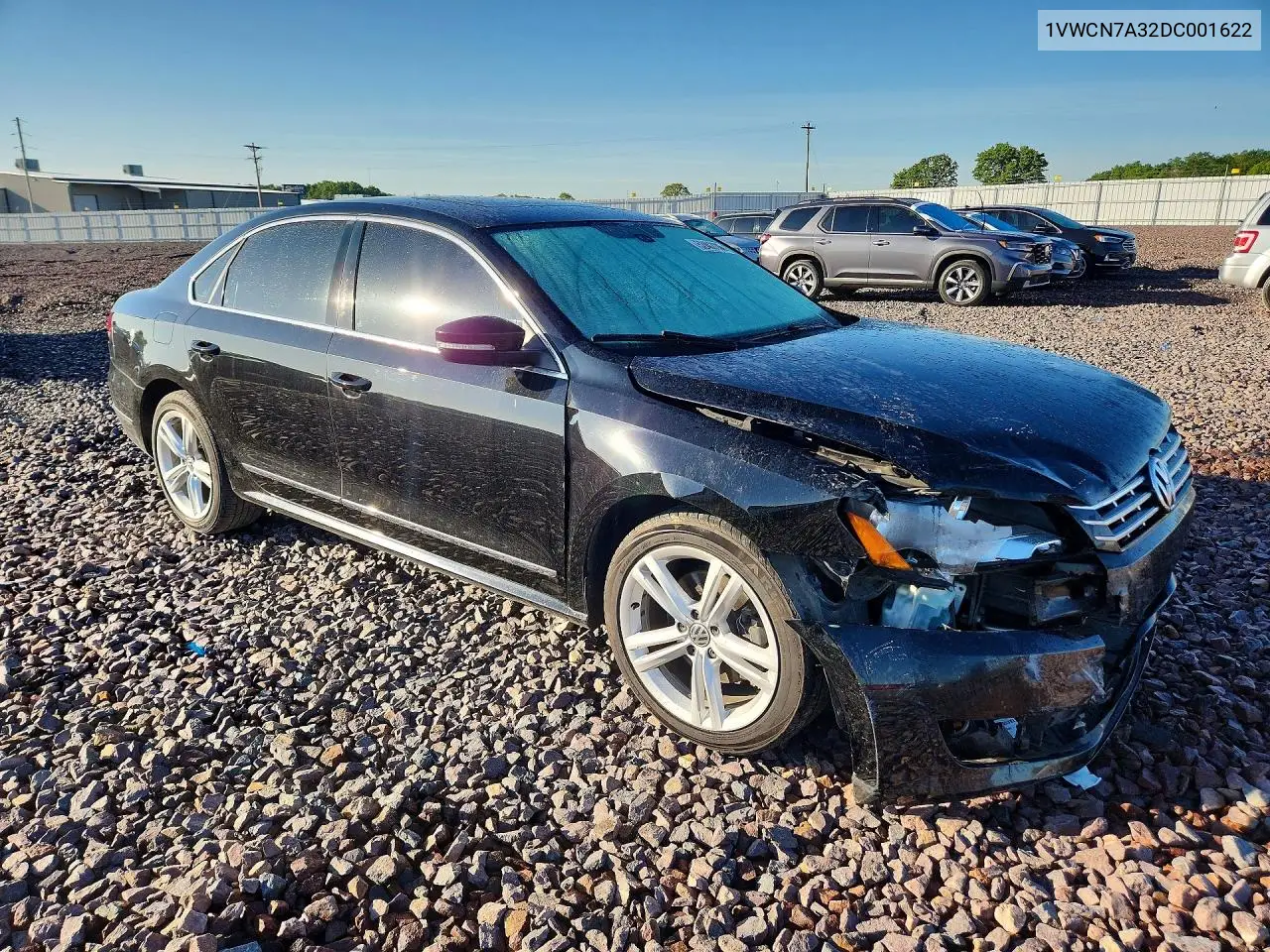 1VWCN7A32DC001622 2013 Volkswagen Passat Sel