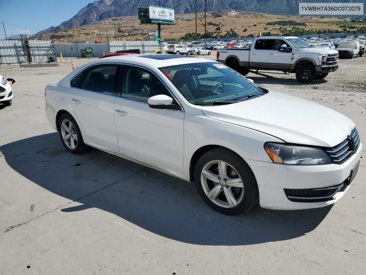 1VWBH7A36DC072079 2013 Volkswagen Passat Se