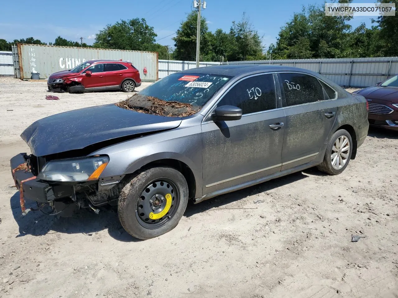 1VWCP7A33DC071057 2013 Volkswagen Passat Sel