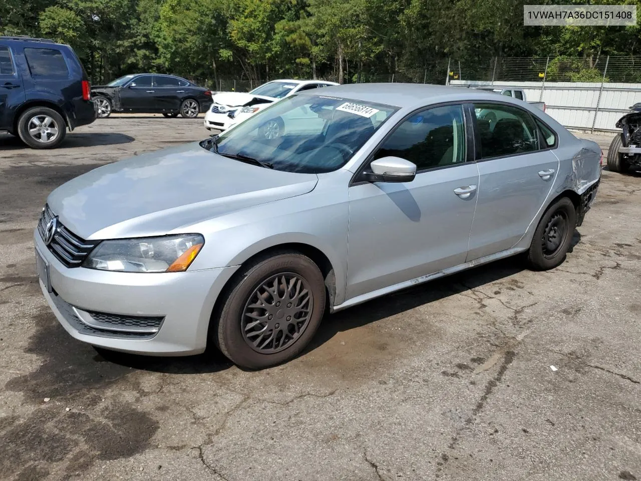 1VWAH7A36DC151408 2013 Volkswagen Passat S