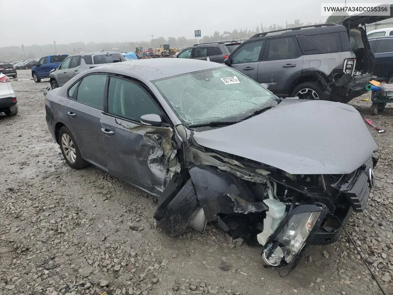 1VWAH7A34DC055356 2013 Volkswagen Passat S