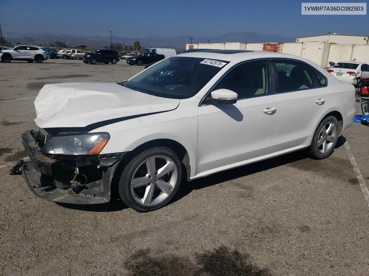 1VWBP7A36DC082503 2013 Volkswagen Passat Se
