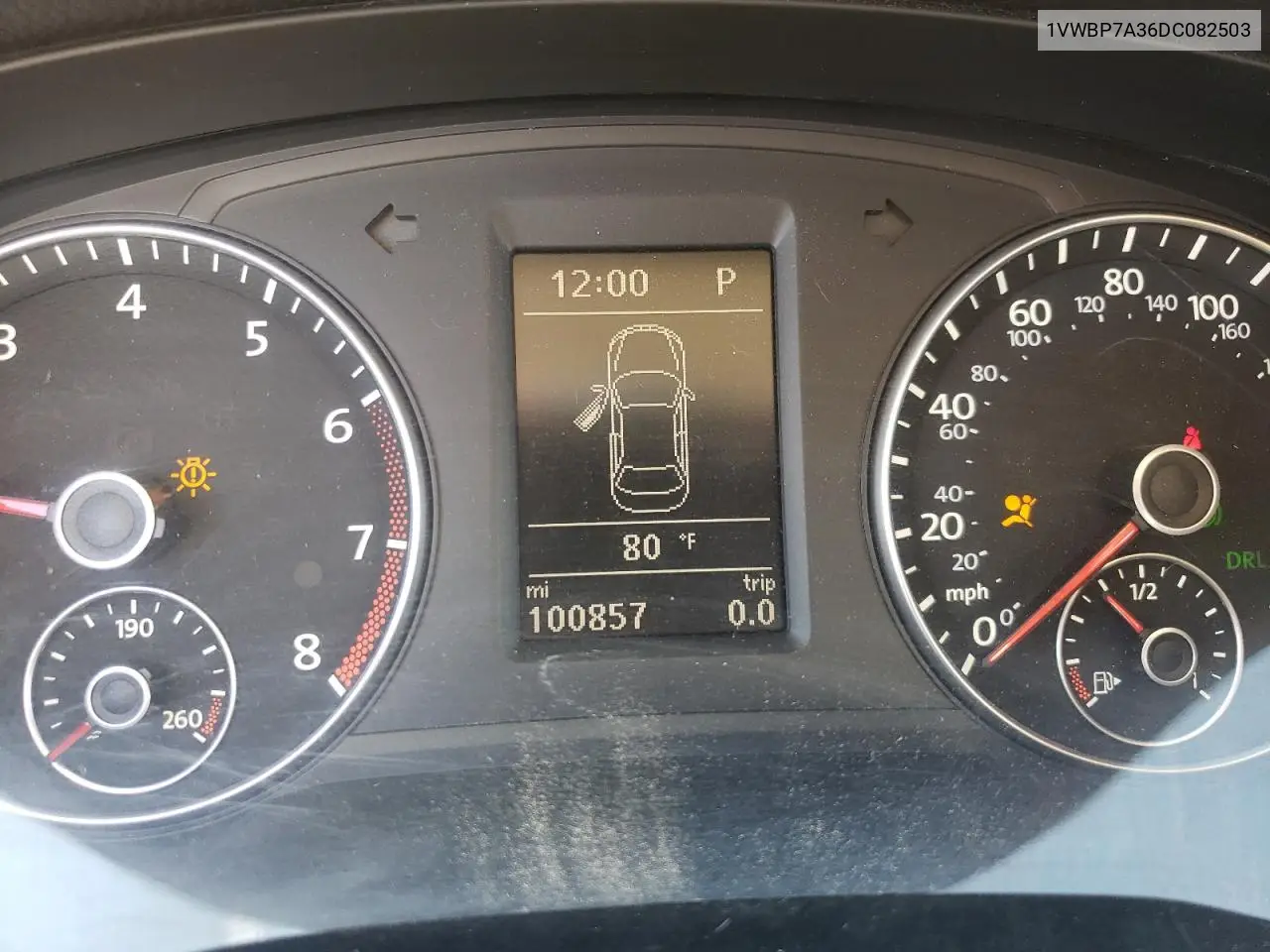 1VWBP7A36DC082503 2013 Volkswagen Passat Se