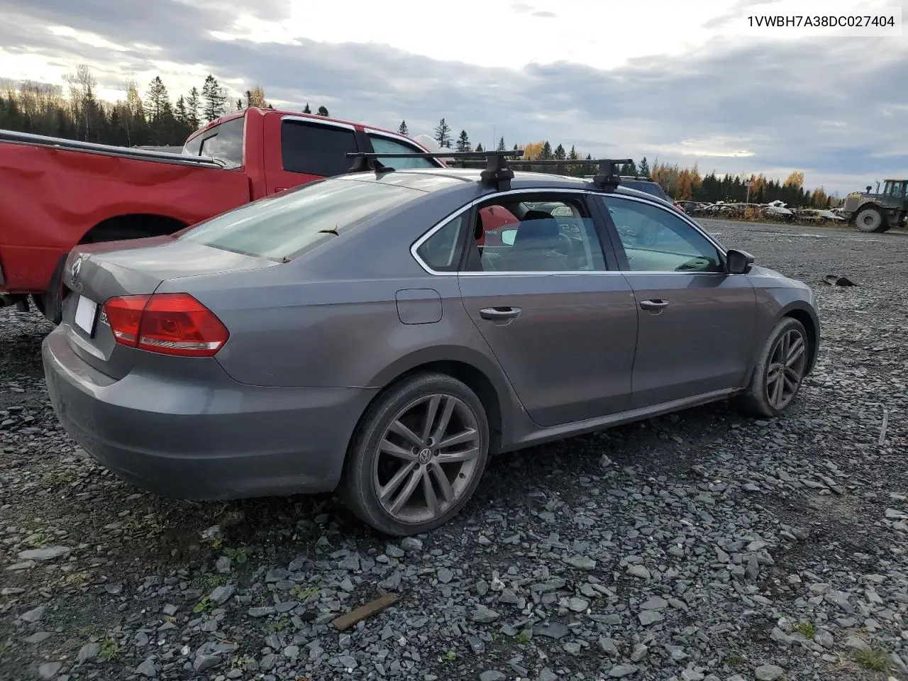1VWBH7A38DC027404 2013 Volkswagen Passat Se