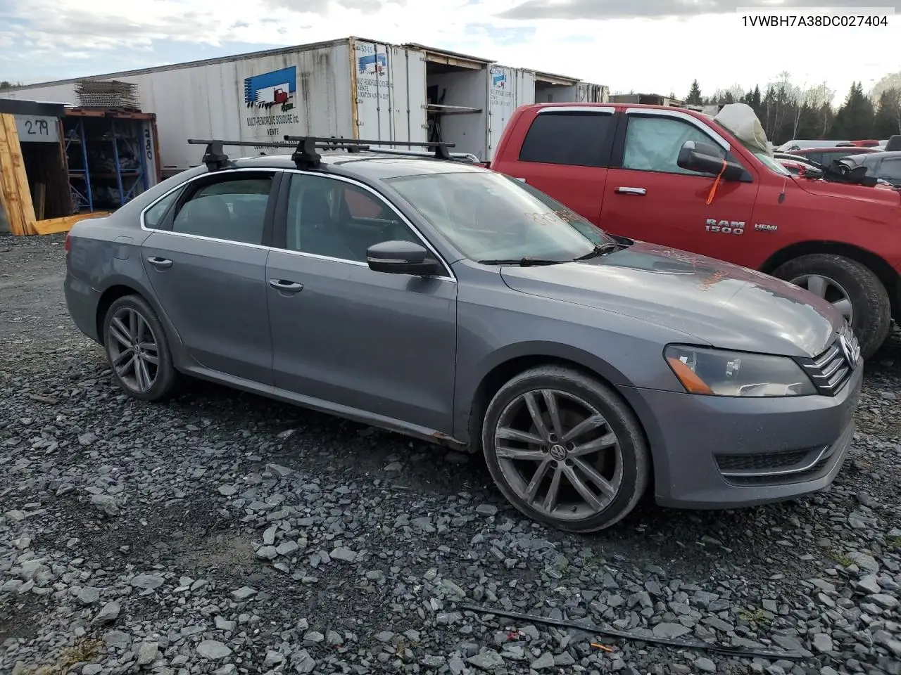 1VWBH7A38DC027404 2013 Volkswagen Passat Se