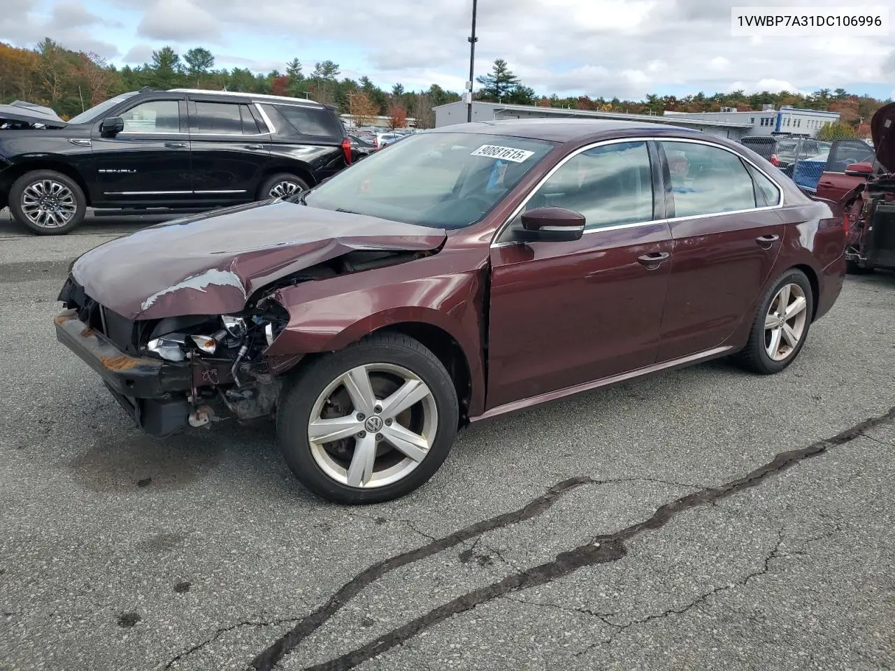 1VWBP7A31DC106996 2013 Volkswagen Passat Se