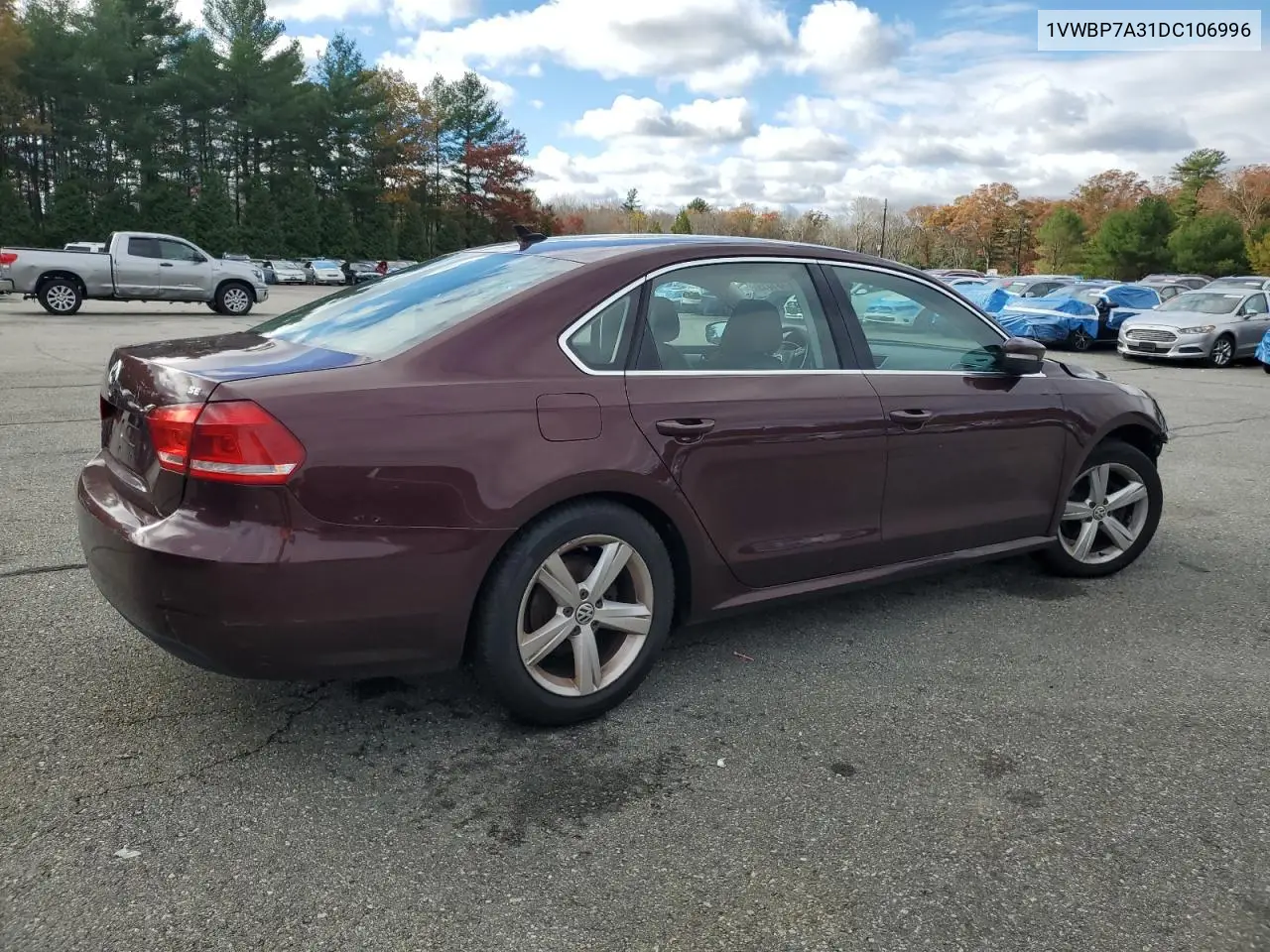 1VWBP7A31DC106996 2013 Volkswagen Passat Se