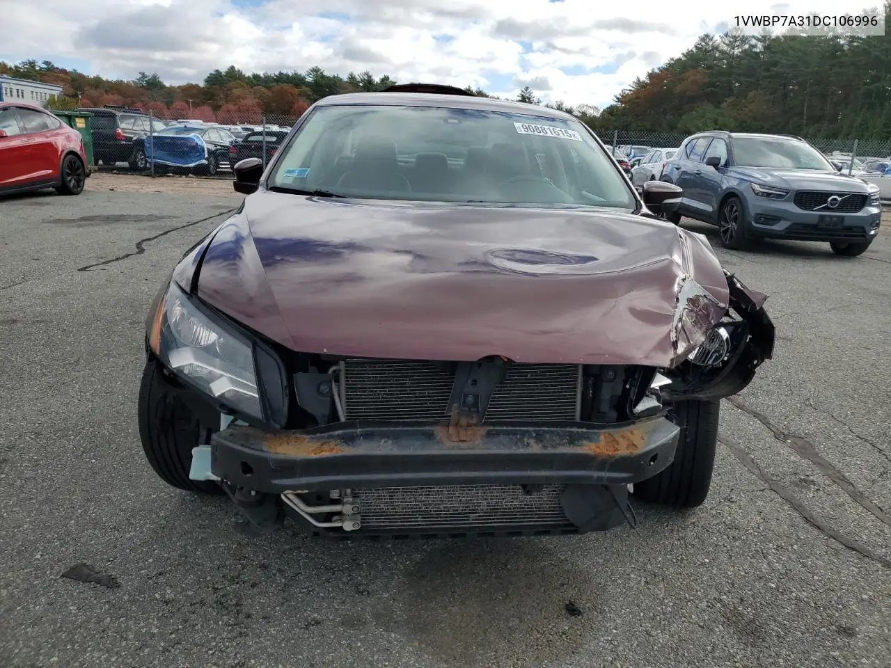 1VWBP7A31DC106996 2013 Volkswagen Passat Se