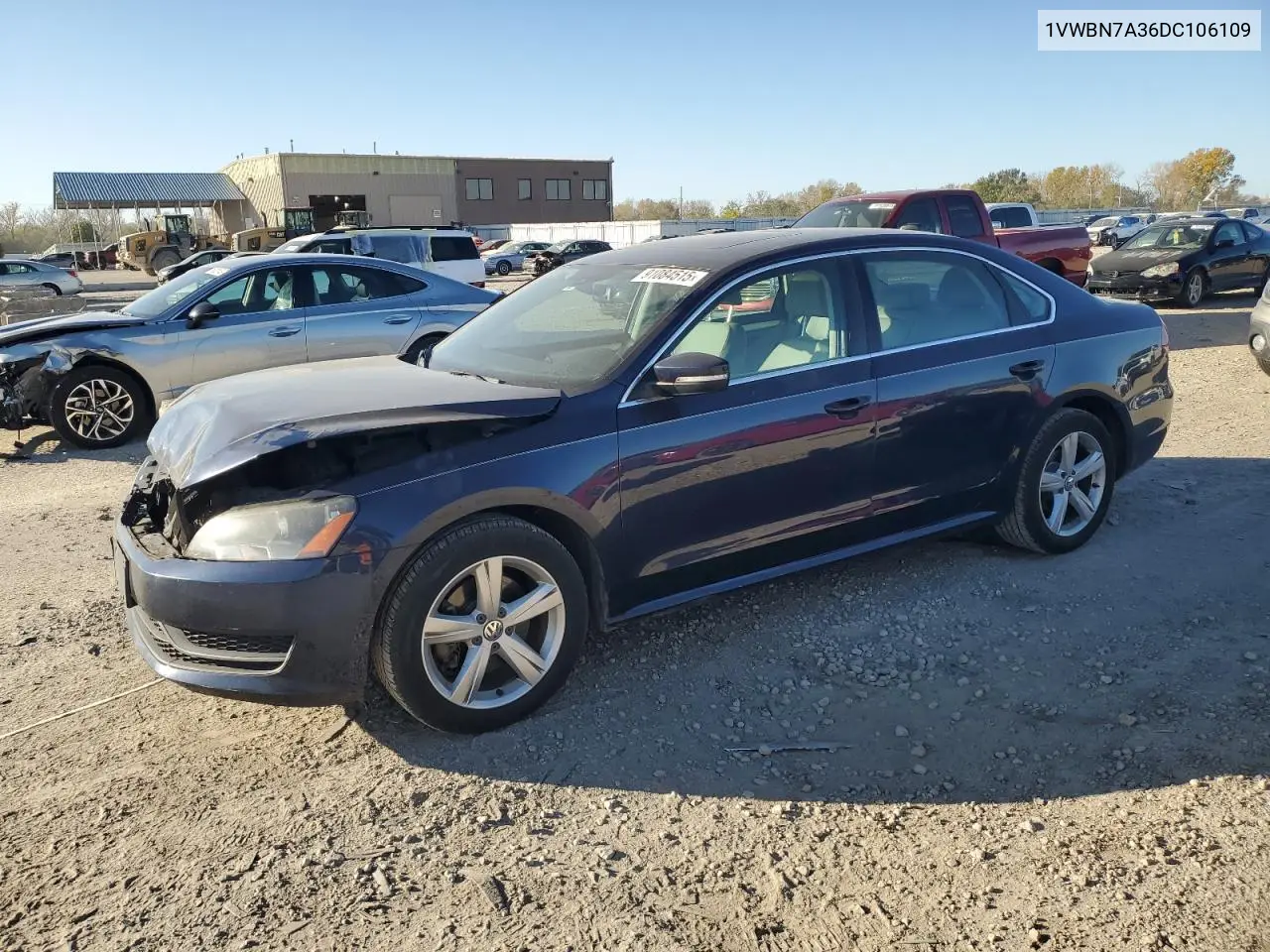 1VWBN7A36DC106109 2013 Volkswagen Passat Se