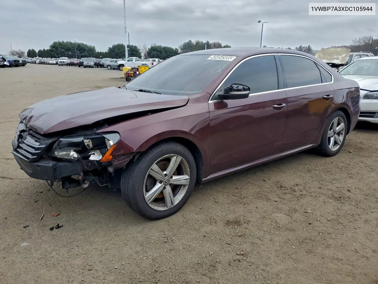 1VWBP7A3XDC105944 2013 Volkswagen Passat Se
