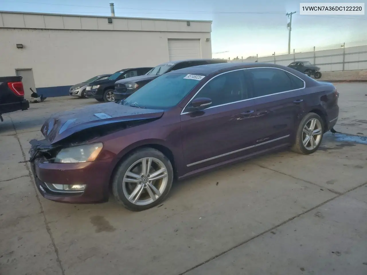 1VWCN7A36DC122220 2013 Volkswagen Passat Sel