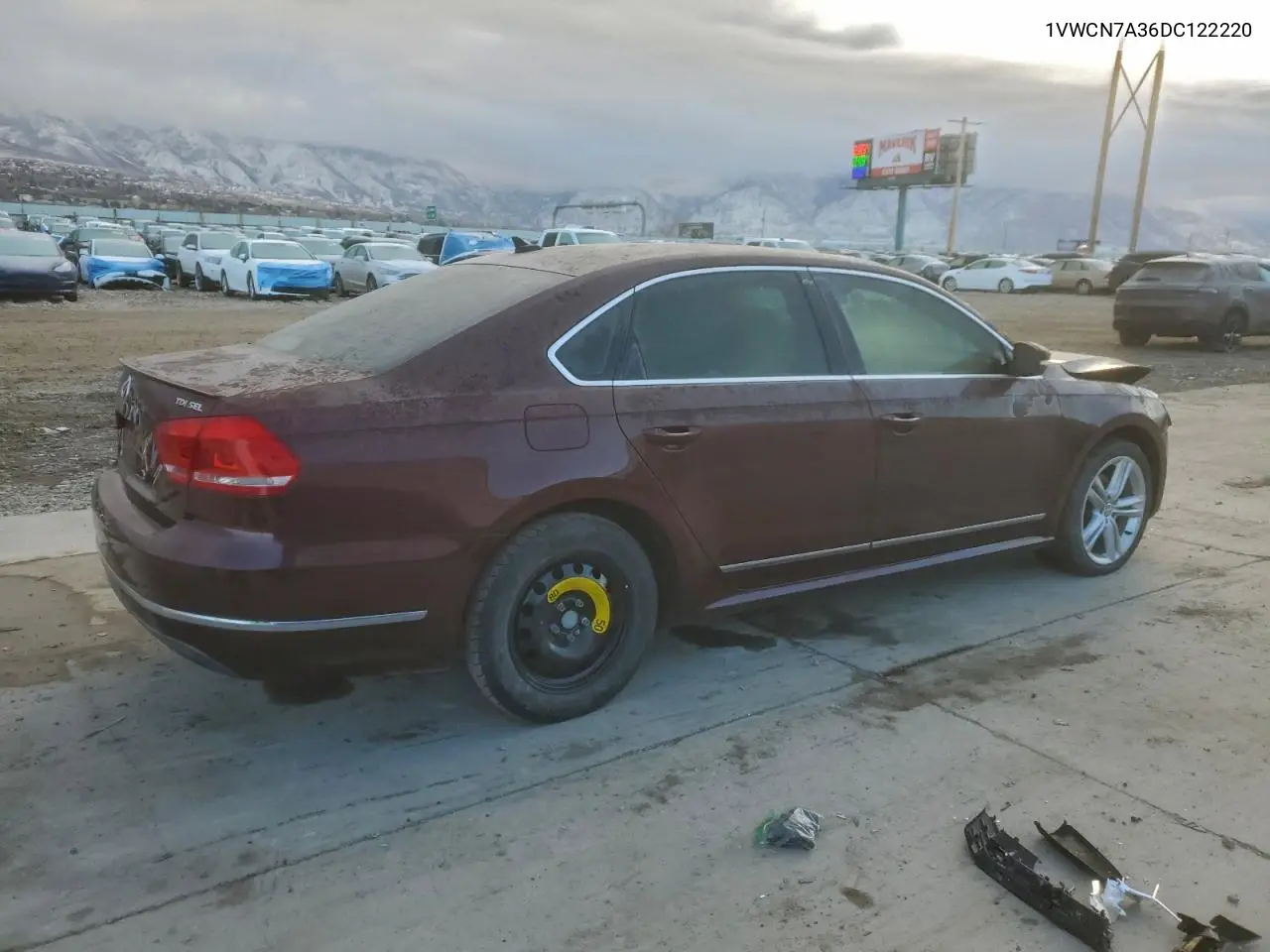 1VWCN7A36DC122220 2013 Volkswagen Passat Sel