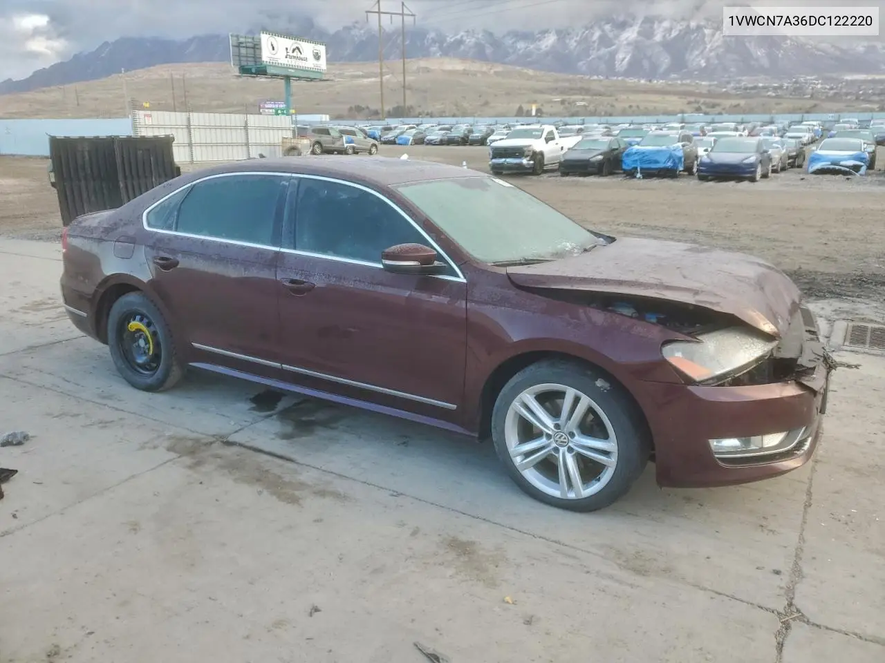 1VWCN7A36DC122220 2013 Volkswagen Passat Sel