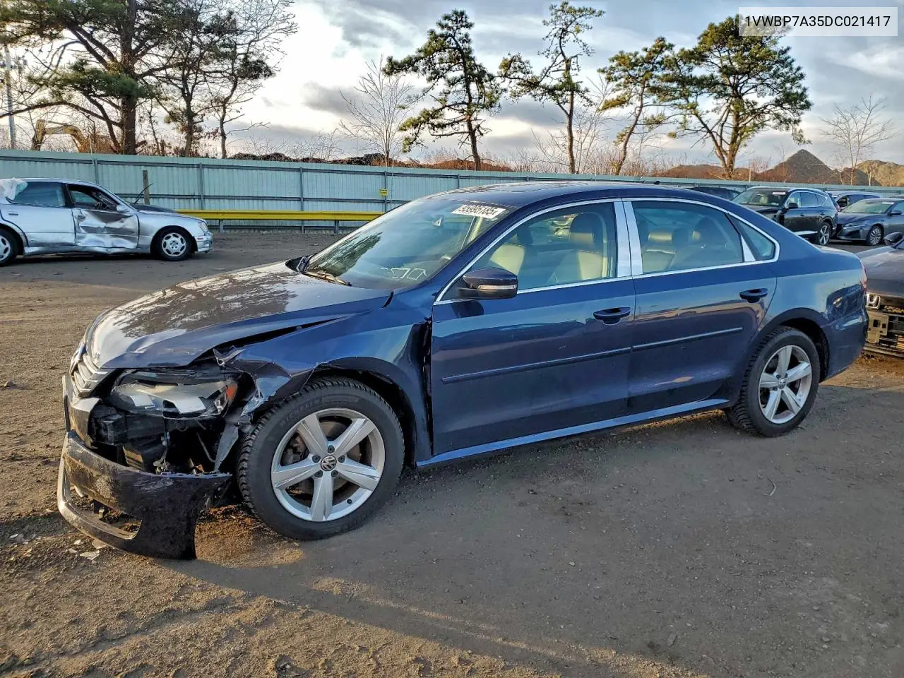 1VWBP7A35DC021417 2013 Volkswagen Passat Se