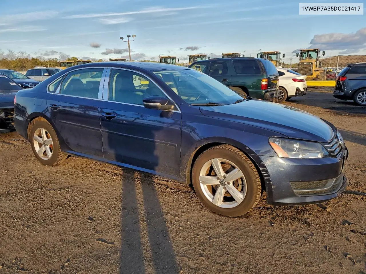 1VWBP7A35DC021417 2013 Volkswagen Passat Se