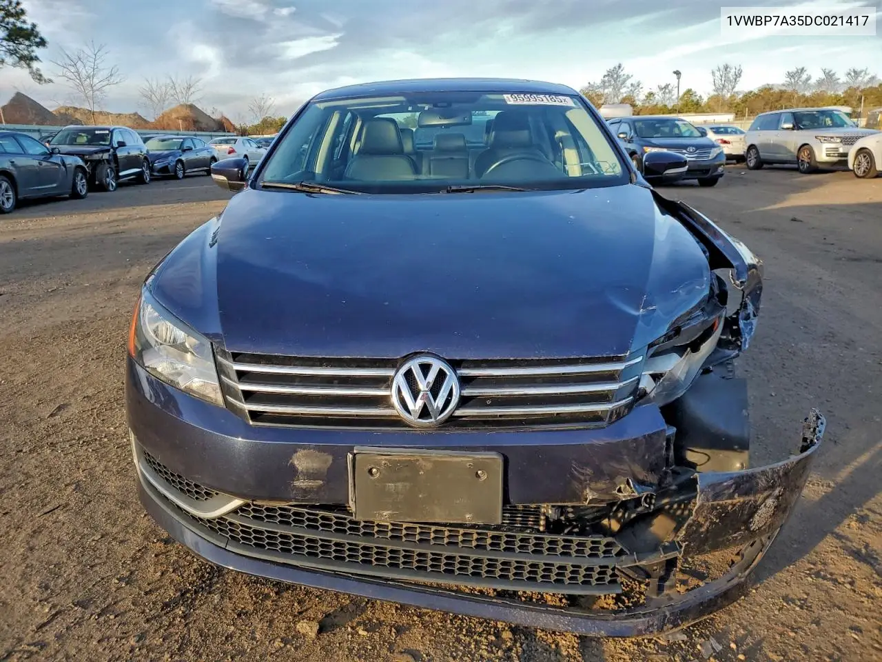1VWBP7A35DC021417 2013 Volkswagen Passat Se