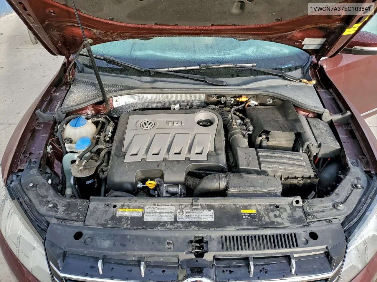 1VWCN7A37EC103841 2014 Volkswagen Passat Sel