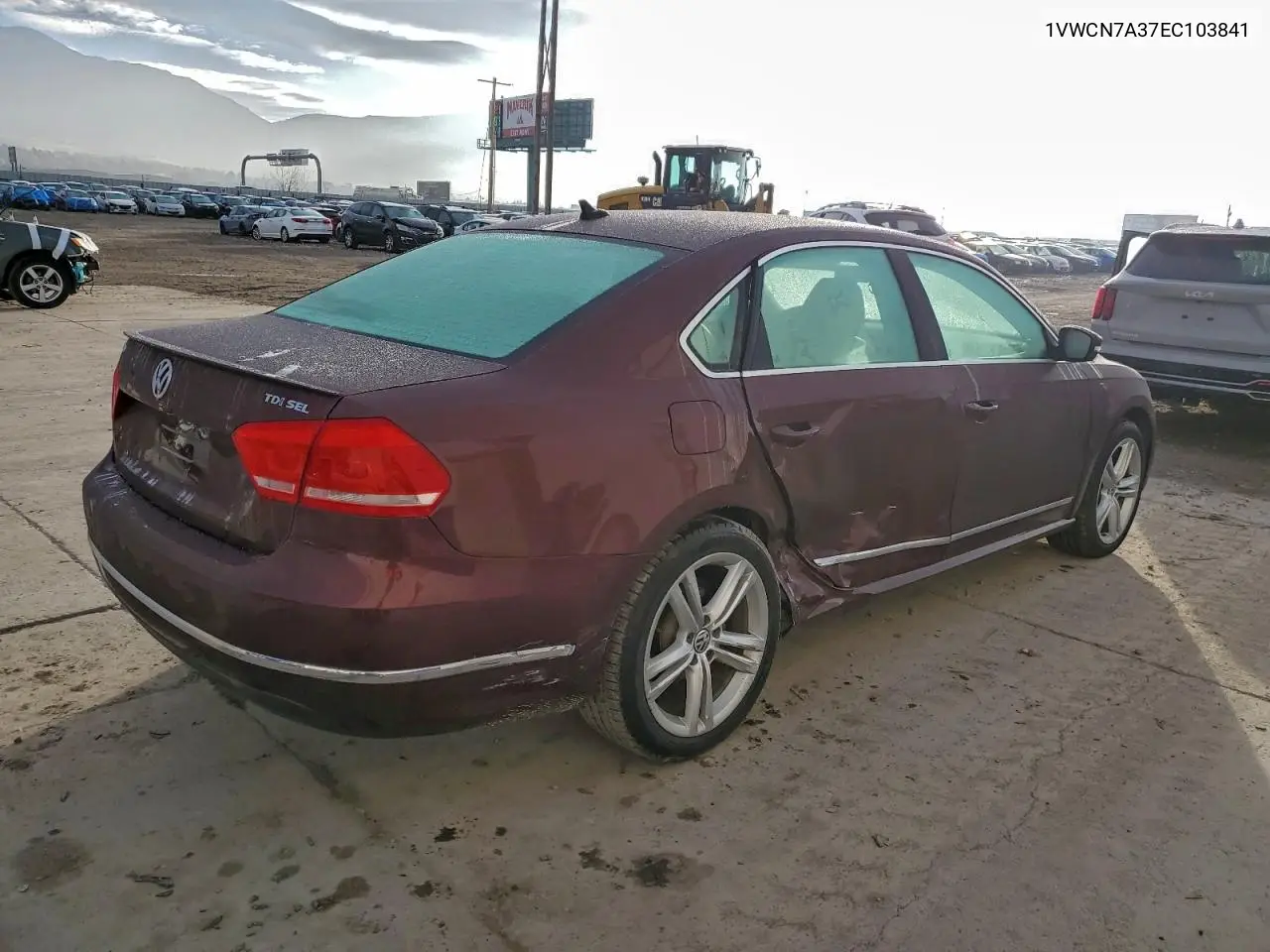 1VWCN7A37EC103841 2014 Volkswagen Passat Sel