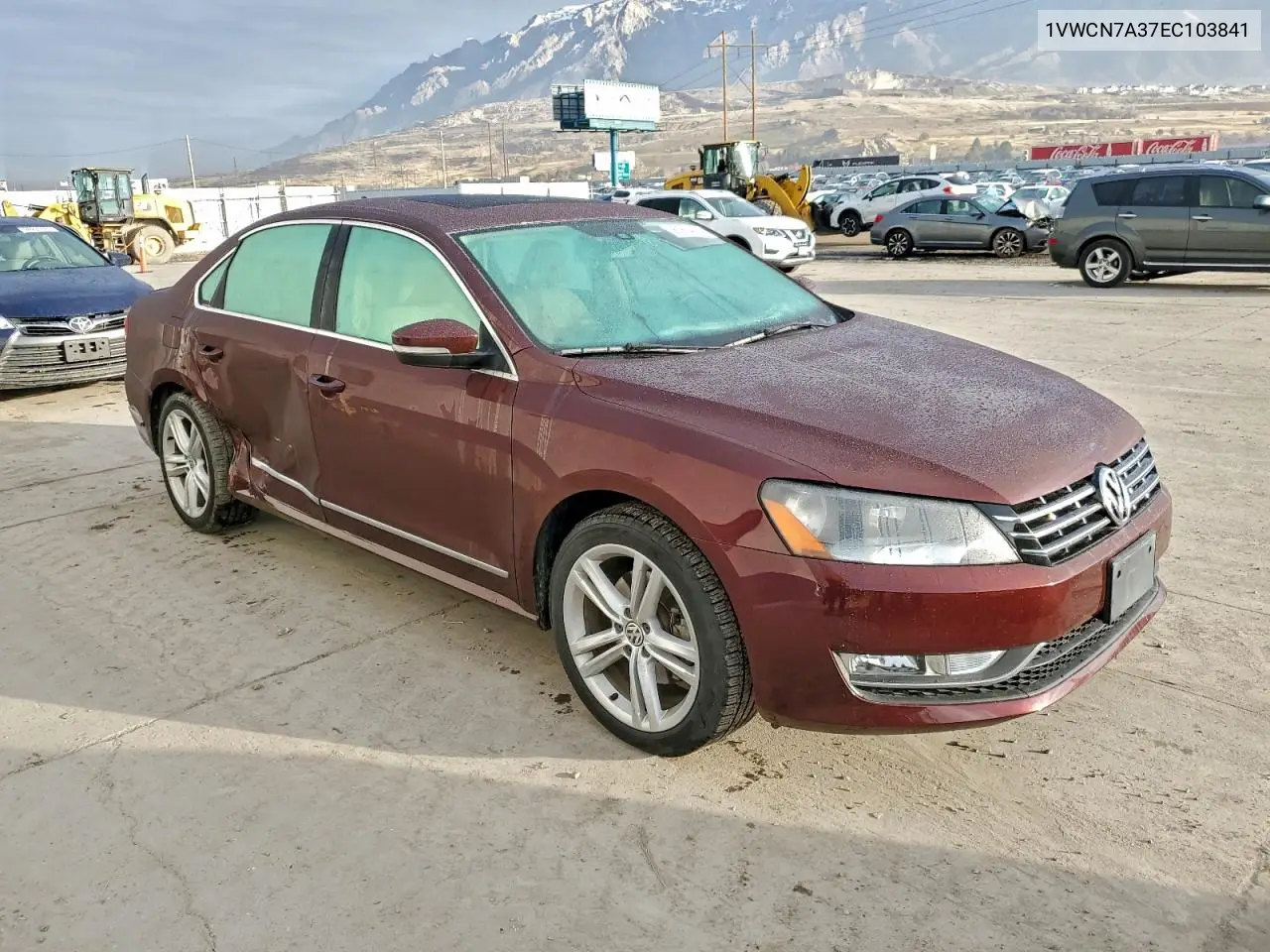 1VWCN7A37EC103841 2014 Volkswagen Passat Sel
