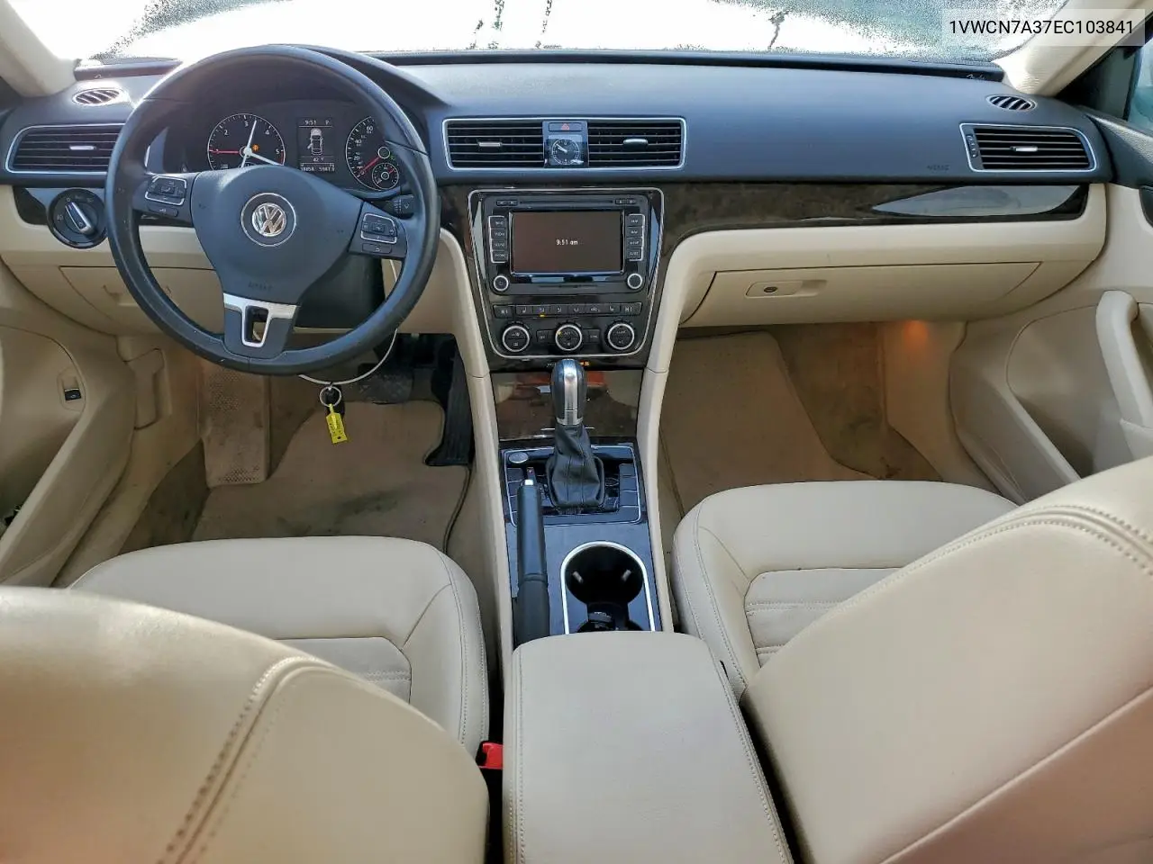 1VWCN7A37EC103841 2014 Volkswagen Passat Sel