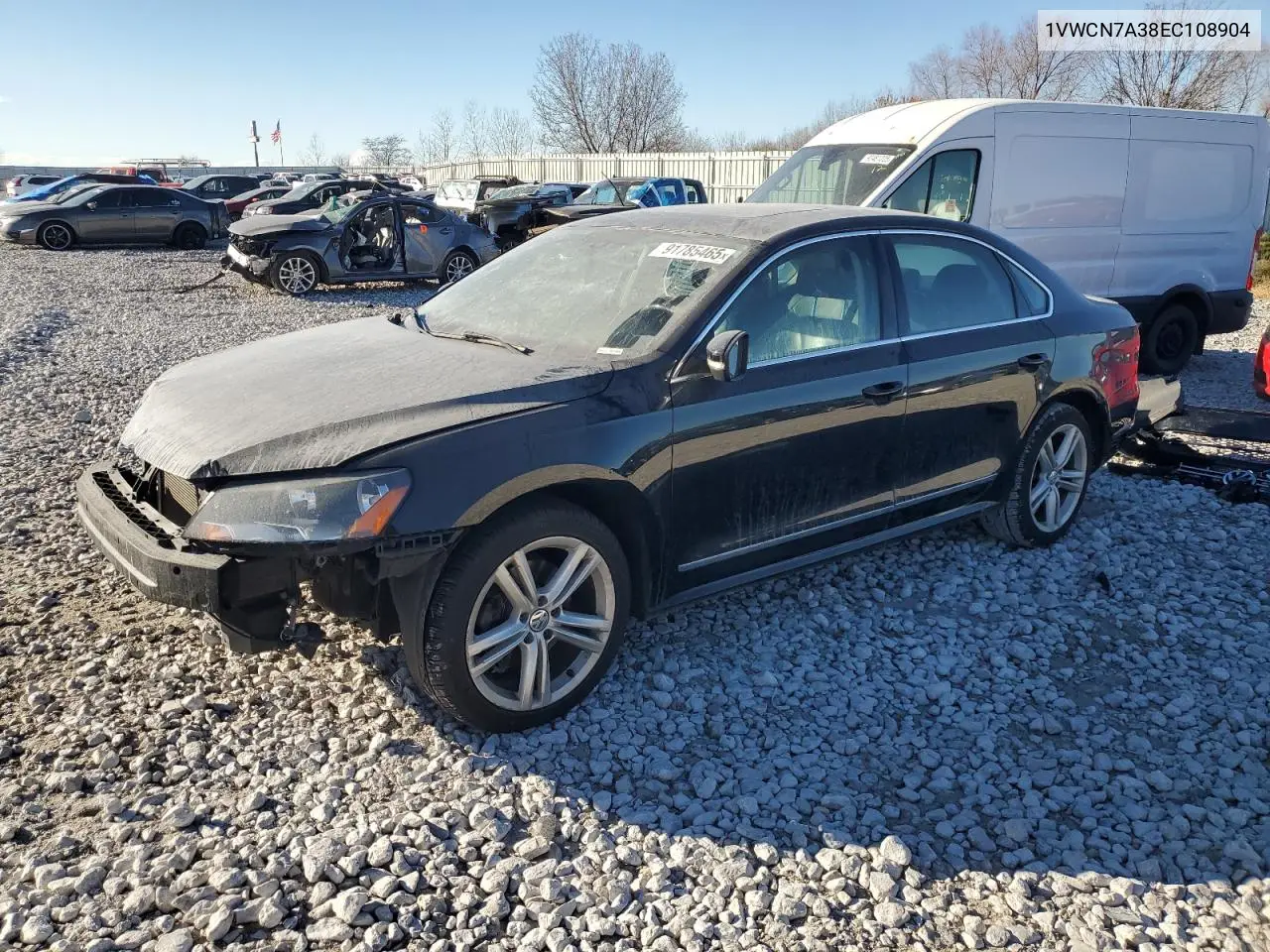 1VWCN7A38EC108904 2014 Volkswagen Passat Sel