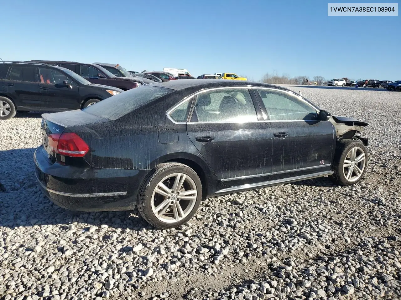 1VWCN7A38EC108904 2014 Volkswagen Passat Sel